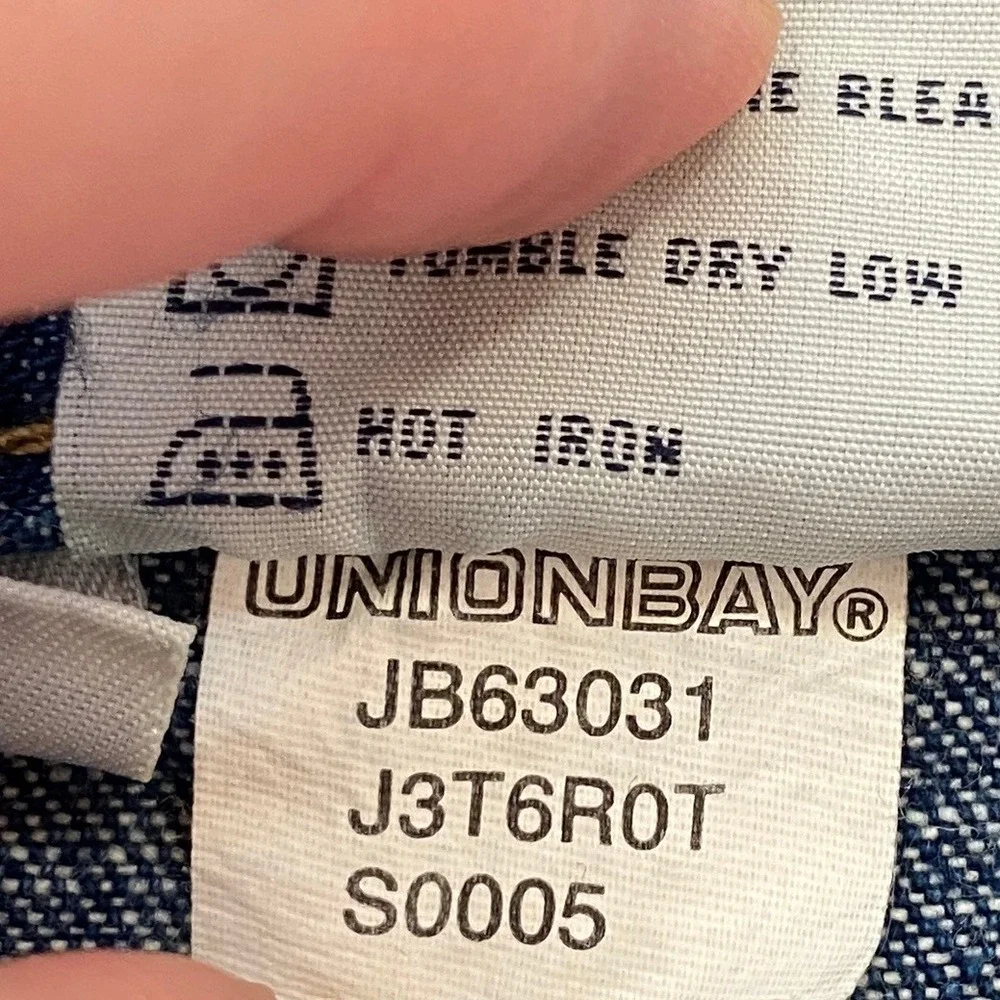 VTG Unionbay Y2K Blue Denim‎ Knee Length Skirt Junior Womens 11